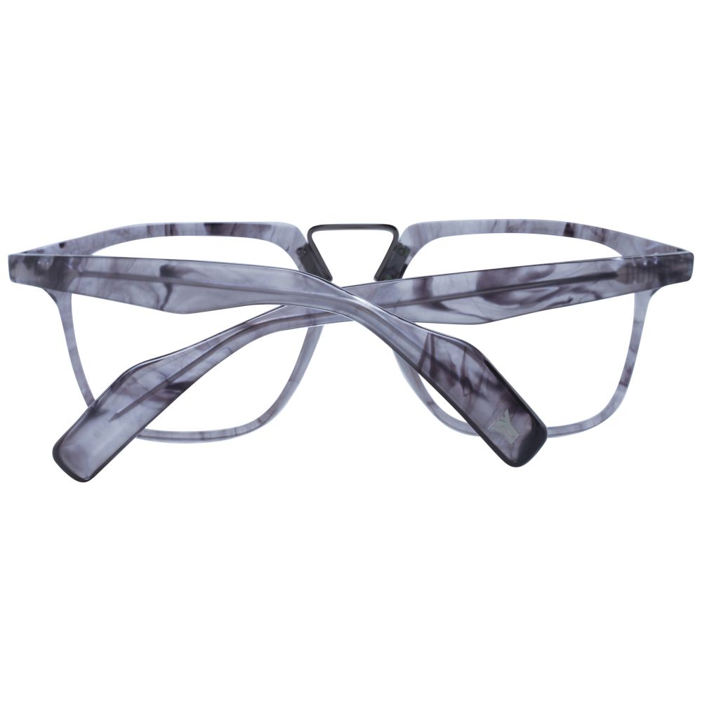 Eyeglasses Frames by Yohji Yamamoto for men in metal gray features an refined silhouette, showcasing a sophisticated gray coloured frame and refined full-frame frame design for a refined look.