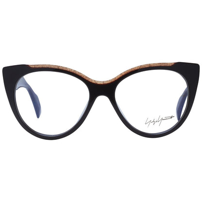 Eyeglasses Frames by Yohji Yamamoto for women in plastic brown features a refined silhouette, showcasing a refined brown coloured frame and full-frame frame design for a sophisticated, premium look.