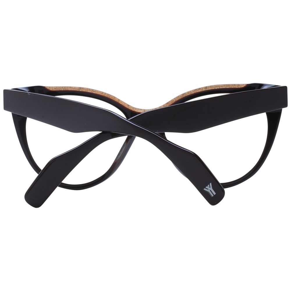 Eyeglasses Frames by Yohji Yamamoto for women in plastic and brown showcases a refined silhouette, detailed with a brown coloured frame finish and a sophisticated full-frame frame design.