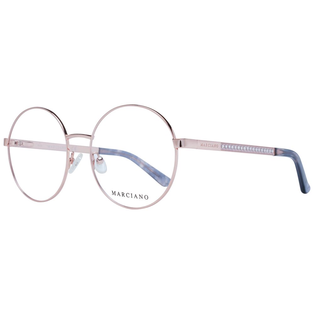 Eyeglasses Frames by Marciano by Guess for women in rose-gold showcases a refined full-frame frame design with a refined rose-gold coloured frame finish for a refined and sophisticated look.