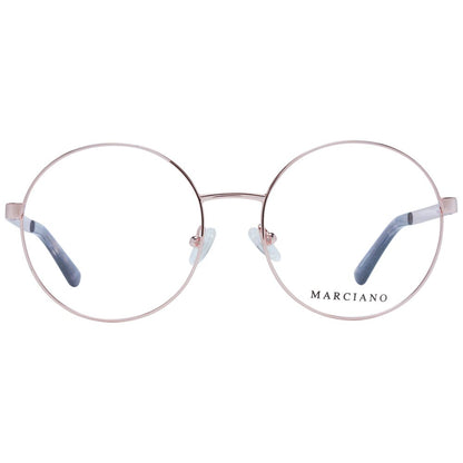 Eyeglasses Frames by Marciano by Guess for women in rose-gold features a refined silhouette, showcasing a refined rose-gold coloured frame and full-frame frame design for a sophisticated, premium look.