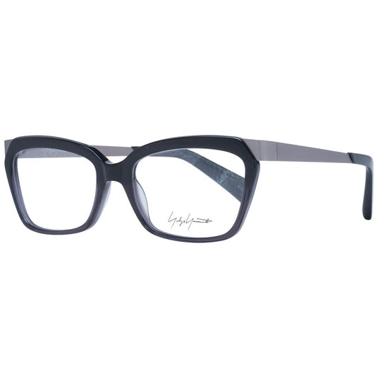 Eyeglasses Frames by Yohji Yamamoto for women in acetate and black showcases an refined full-frame frame design featuring a sophisticated black coloured frame for an refined and refined aesthetic.