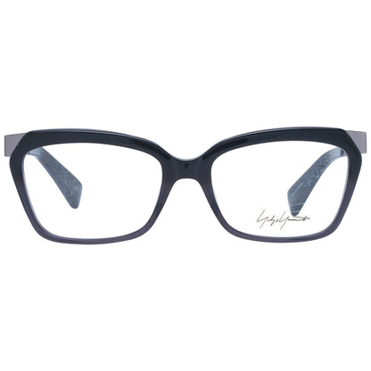 Eyeglasses Frames by Yohji Yamamoto for women in acetate black features a refined silhouette, showcasing a refined black coloured frame and full-frame frame design for a sophisticated, premium look.