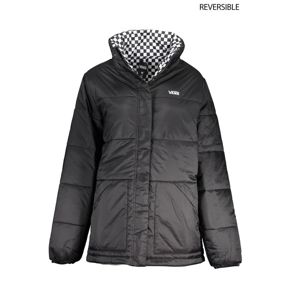 Jacket by Vans for women in nylon black & white showcases a contemporary silhouette, detailed with a contemporary and premium water-resistant & pockets for a sophisticated finish.