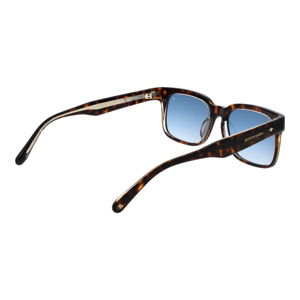Sunglasses by Scotch & Soda for men in and brown presents a sumptuous silhouette, featuring brown coloured frame and full-rim square frame design with gradient category-2-medium-tint lens for a sumptuous look.