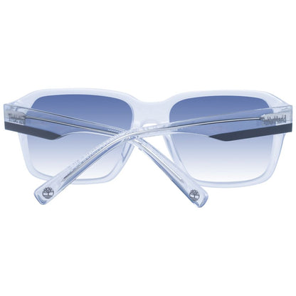 Sunglasses by Timberland for men in acetate white features a sumptuous silhouette, showcasing a sumptuous full-rim square frame design in white coloured frame with high-performance polarized gradient category-3-dark-tint lens.