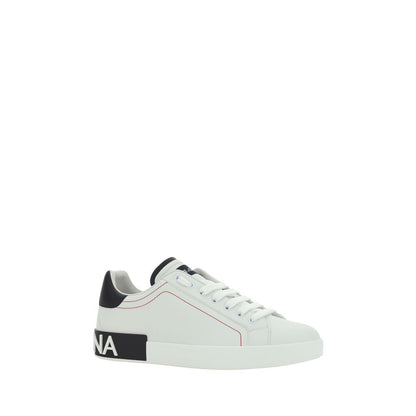 Sneakers by Dolce & Gabbana for men in bos taurus calfskin leather white presents a impeccable silhouette as Men's Low Top Bos Taurus Calfskin Leather Sneakers, expertly defined by a impeccable low-top style for a impeccable, high-fashion look.