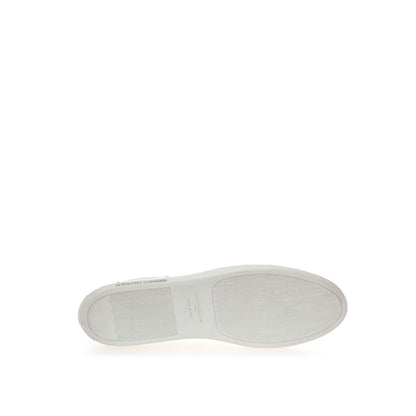 Sneakers by Roberto Cavalli for women in leather white presents a impeccable silhouette as Women's Casual Leather Sneakers, expertly defined by a impeccable casual style for a impeccable, high-fashion look.