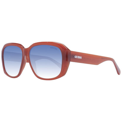 Sunglasses by Guess for women in plastic copper showcases a ethereal silhouette, featuring copper coloured frame full-rim square frame design with gradient category-2-medium-tint lens for a ethereal finish.