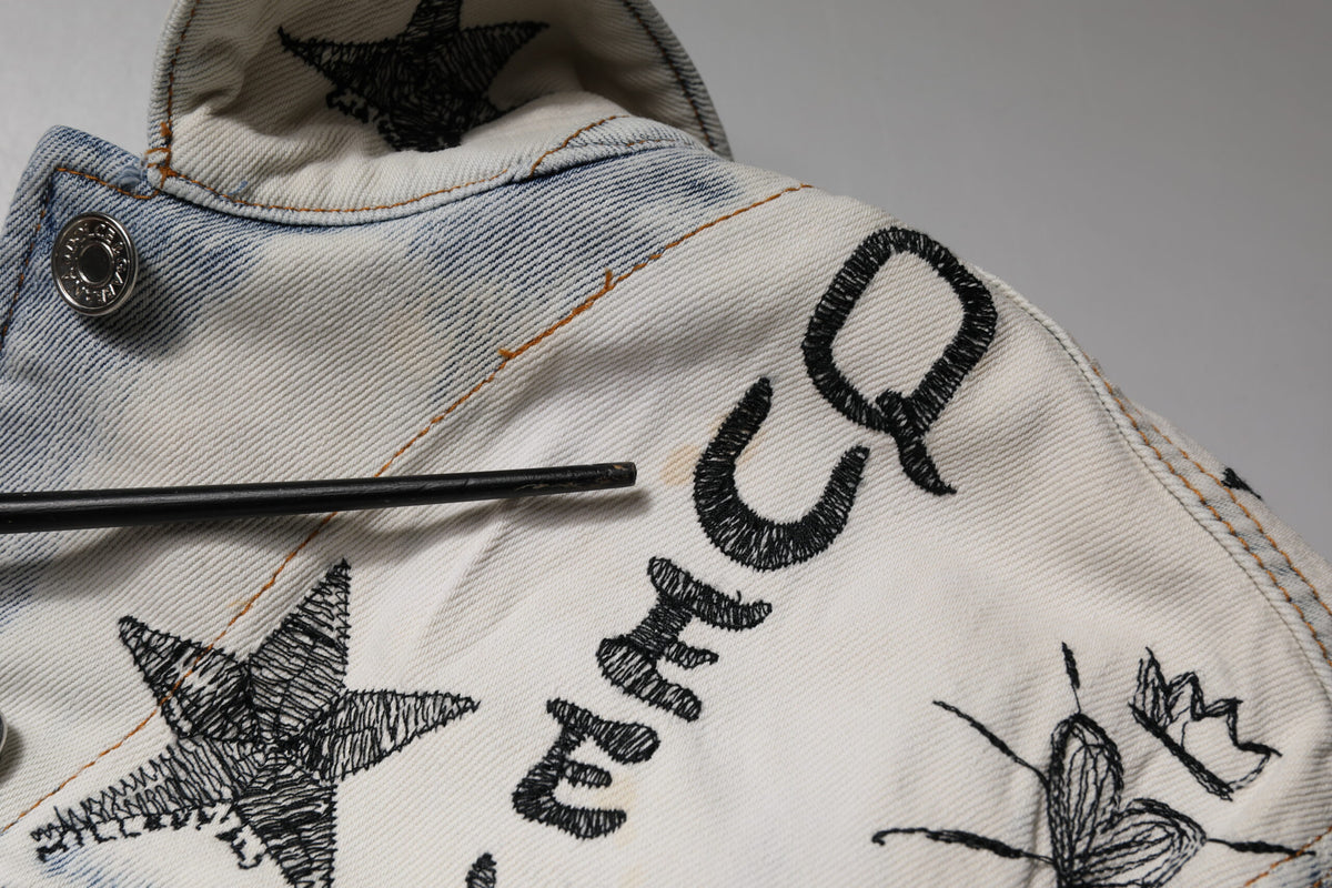 Dolce & Gabbana Women's Stretch Denim Cotton Jacket - Light Blue Print