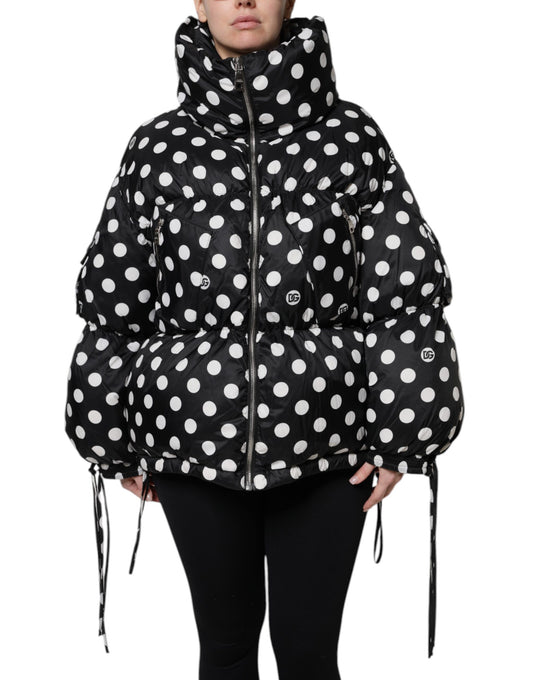 Dolce & Gabbana Women's Nylon Puffer Jacket - Black White