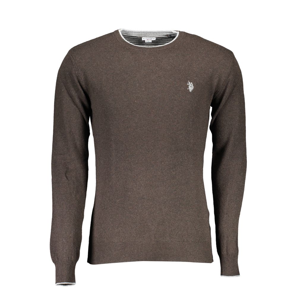 This Sweater by U.S. POLO ASSN. for men in cashmere viscose brown presents a understated silhouette, featuring a sophisticated round neckline and for a understated finish.