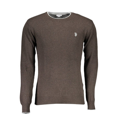 This Sweater by U.S. POLO ASSN. for men in cashmere viscose brown presents a understated silhouette, featuring a sophisticated round neckline and for a understated finish.