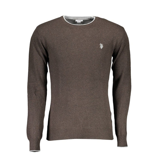 This Sweater by U.S. POLO ASSN. for men in cashmere viscose brown presents a understated silhouette, featuring a sophisticated round neckline and for a understated finish.