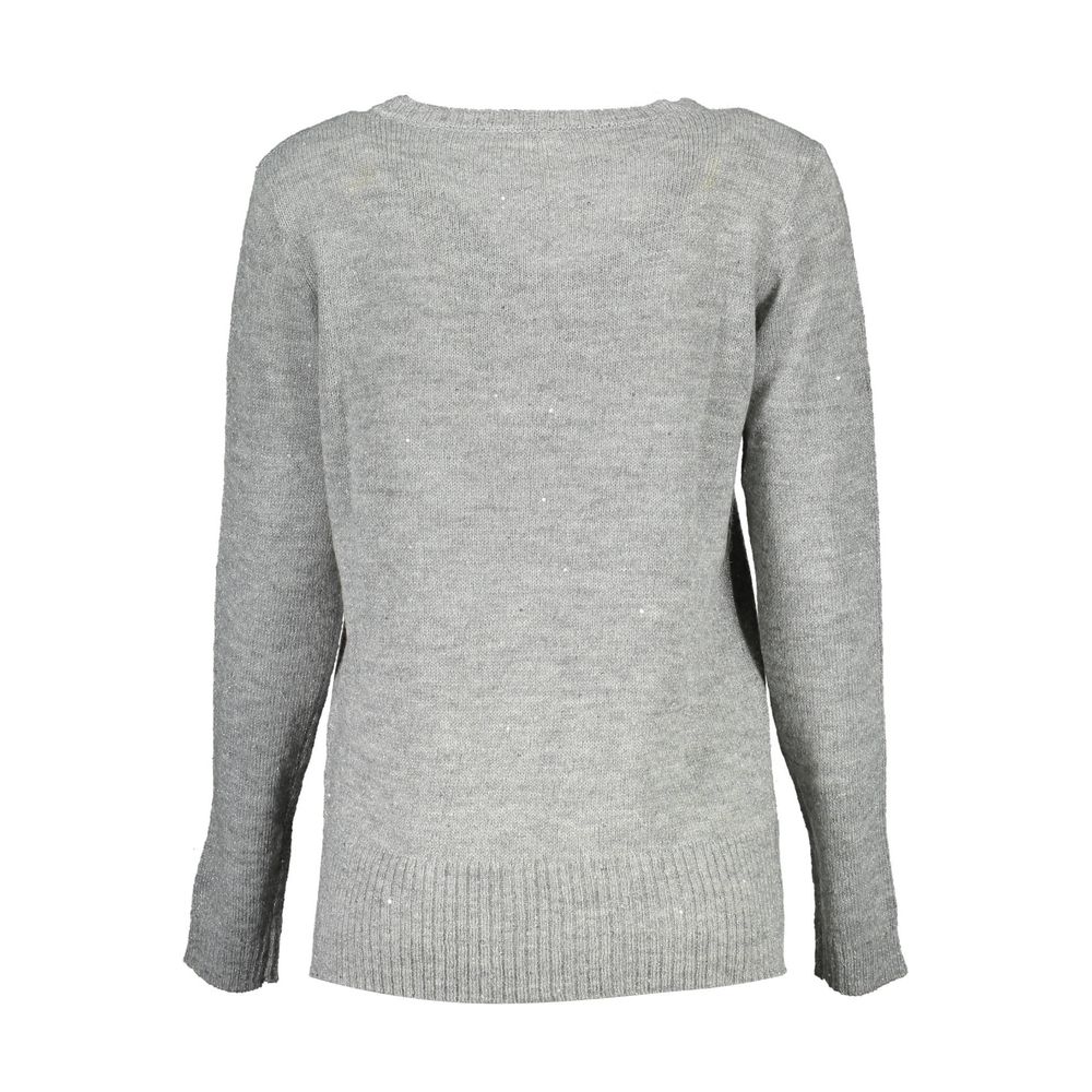 This Sweater by U.S. POLO ASSN. for women in wool nylon & polyester silver presents a understated silhouette, featuring a sophisticated and for a understated finish.