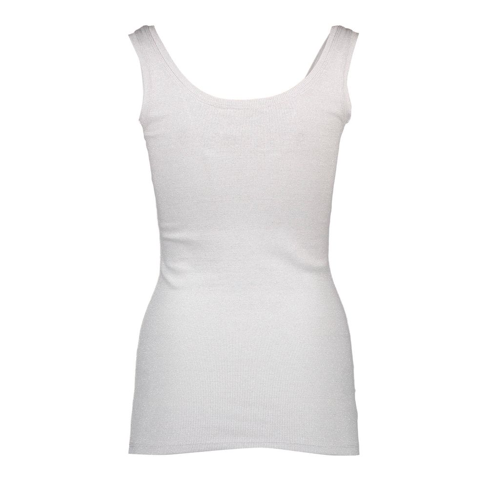 T-Shirt by Silvian Heach for women in stretch cotton white features an on trend silhouette, perfectly showcasing a on trend and for an elevated aesthetic.