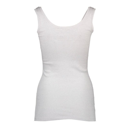 T-Shirt by Silvian Heach for women in stretch cotton white features an on trend silhouette, perfectly showcasing a on trend and for an elevated aesthetic.