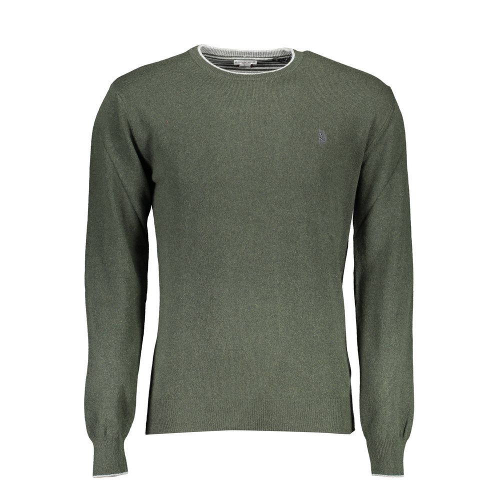 Sweater by U.S. POLO ASSN. for men in cashmere viscose green showcases an masterful silhouette, artfully detailed with a masterful round neckline and for a sophisticated, premium finish.