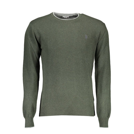 Sweater by U.S. POLO ASSN. for men in cashmere viscose green showcases an masterful silhouette, artfully detailed with a masterful round neckline and for a sophisticated, premium finish.