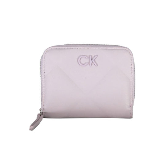 Wallet by Calvin Klein for women in polyester & polyethylene purple showcases a refined silhouette, artfully detailed with the signature style of the Polyester & Polyethylene Wallet and functional rfid-protection coin-purse.