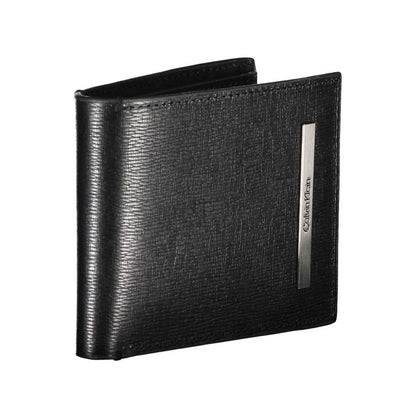 Cardholder Wallet by Calvin Klein for men in polyester leather black showcases a refined silhouette, artfully capturing the essence of the refined Polyester Leather Cardholder Wallet design with functional card-organization rfid-protection eco-friendly coin-purse.