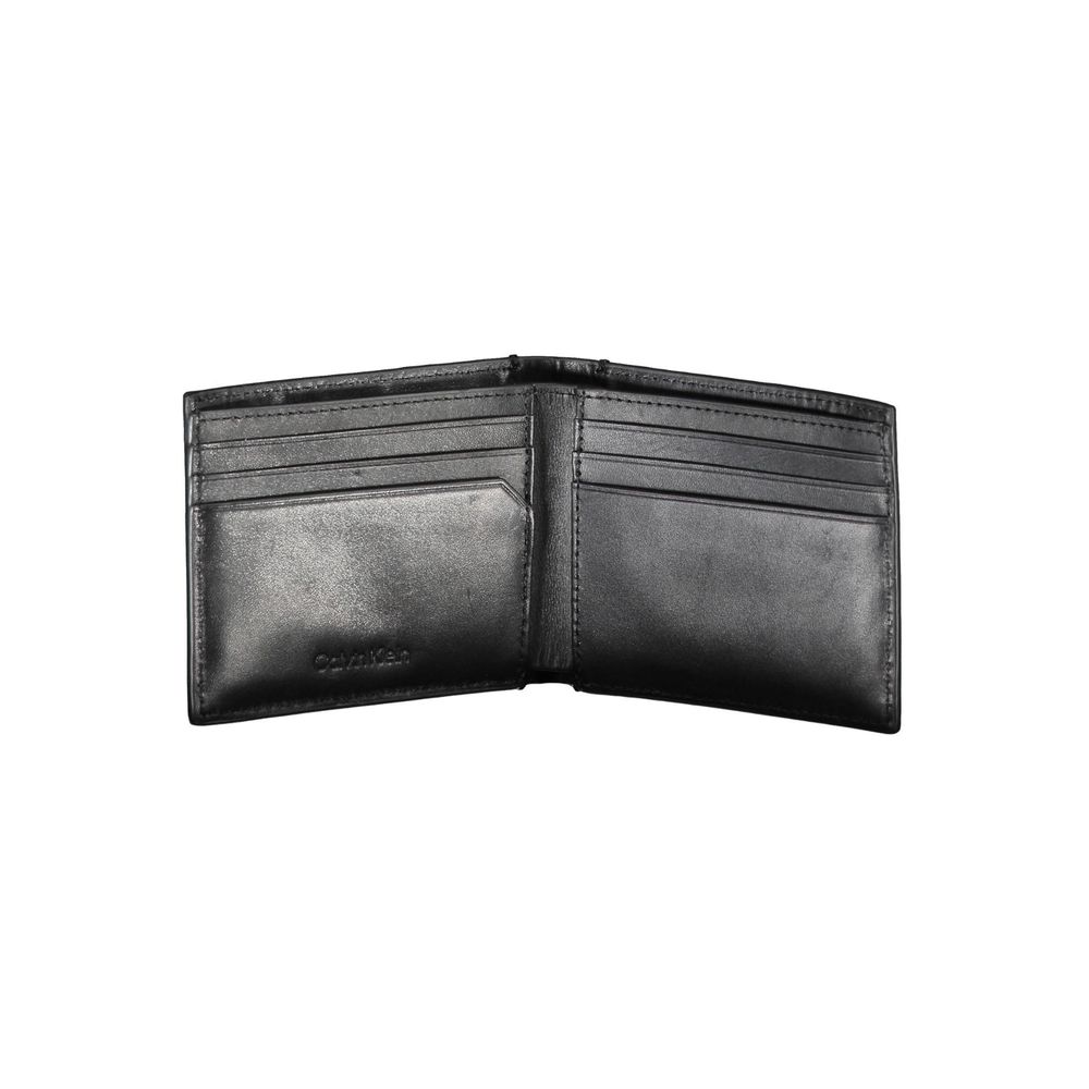 Cardholder Wallet by Calvin Klein for men in polyester leather black features a streamlined silhouette, showcasing the streamlined Polyester Leather Cardholder Wallet design with sophisticated card-organization rfid-protection eco-friendly coin-purse for a premium look.