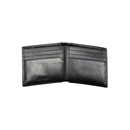 Cardholder Wallet by Calvin Klein for men in polyester leather black features a streamlined silhouette, showcasing the streamlined Polyester Leather Cardholder Wallet design with sophisticated card-organization rfid-protection eco-friendly coin-purse for a premium look.