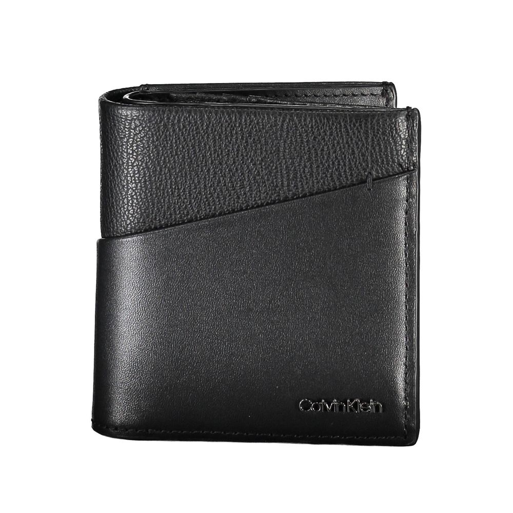 Cardholder Wallet by Calvin Klein for men in polyester leather black presents a refined silhouette, artfully capturing the essence of the Polyester Leather Cardholder Wallet design with sophisticated card-organization rfid-protection eco-friendly coin-purse for a refined look.
