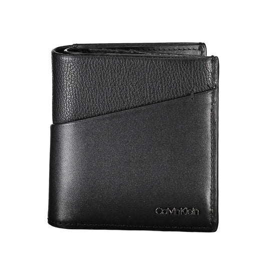 Cardholder Wallet by Calvin Klein for men in polyester leather black presents a refined silhouette, artfully capturing the essence of the Polyester Leather Cardholder Wallet design with sophisticated card-organization rfid-protection eco-friendly coin-purse for a refined look.