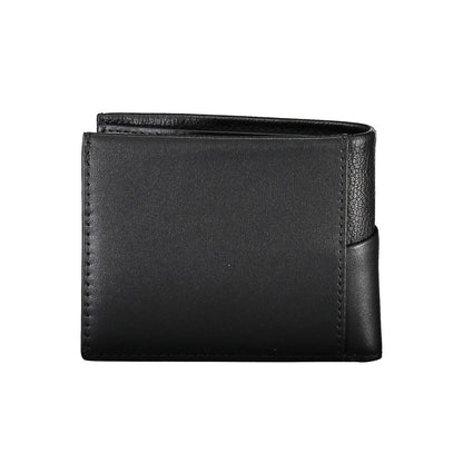Cardholder Wallet by Calvin Klein for men in polyester leather black presents a architectural silhouette from the Polyester Leather Cardholder Wallet collection, showcasing architectural card-organization rfid-protection eco-friendly for a architectural finish.