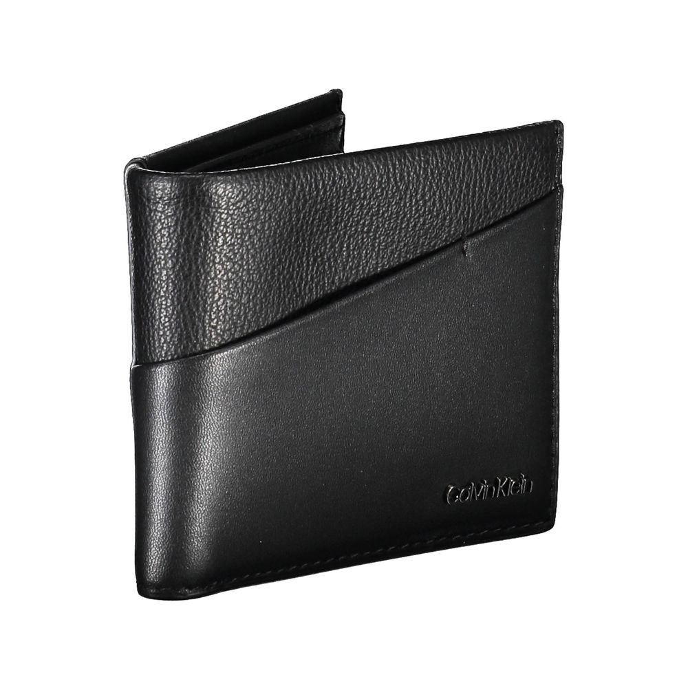 Cardholder Wallet by Calvin Klein for men in polyester leather black showcases a refined silhouette, artfully detailed with the signature style of the Polyester Leather Cardholder Wallet and functional card-organization rfid-protection eco-friendly.