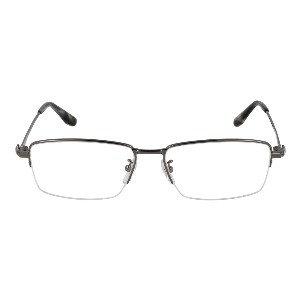 Eyeglasses Frames by BMW for men in metal silver features a refined silhouette, showcasing a refined silver coloured frame and half-frame frame design for a sophisticated, premium look.