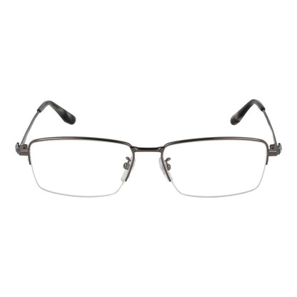 Eyeglasses Frames by BMW for men in metal silver features a refined silhouette, showcasing a refined silver coloured frame and half-frame frame design for a sophisticated, premium look.