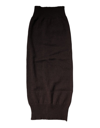 Dolce & Gabbana Cashmere Foulard Neck-Warmer Scarf - Black Brown