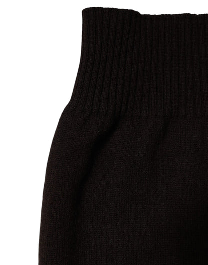 Dolce & Gabbana Cashmere Foulard Neck-Warmer Scarf - Black Brown