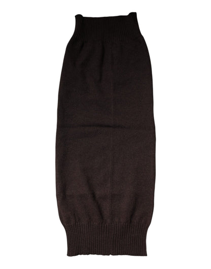 Dolce & Gabbana Cashmere Foulard Neck-Warmer Scarf - Black Brown