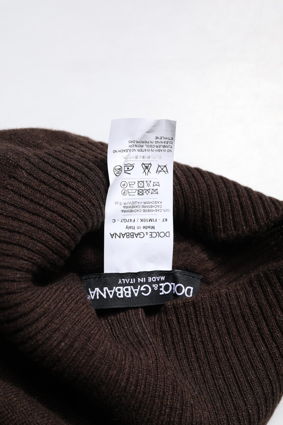 Dolce & Gabbana Cashmere Foulard Neck-Warmer Scarf - Black Brown