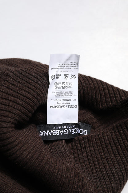 Dolce & Gabbana Cashmere Foulard Neck-Warmer Scarf - Black Brown