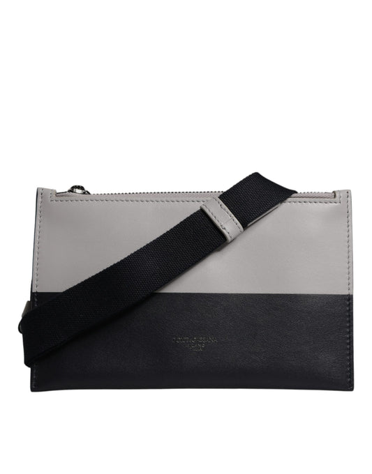 Crossbody Backpack by Dolce & Gabbana for men in calfskin leather & nylon black & white features a stately Calfskin Leather Nylon Crossbody Backpack design, showcasing a secure zipper, ample , and versatile crossbody-strap for a stately finish.