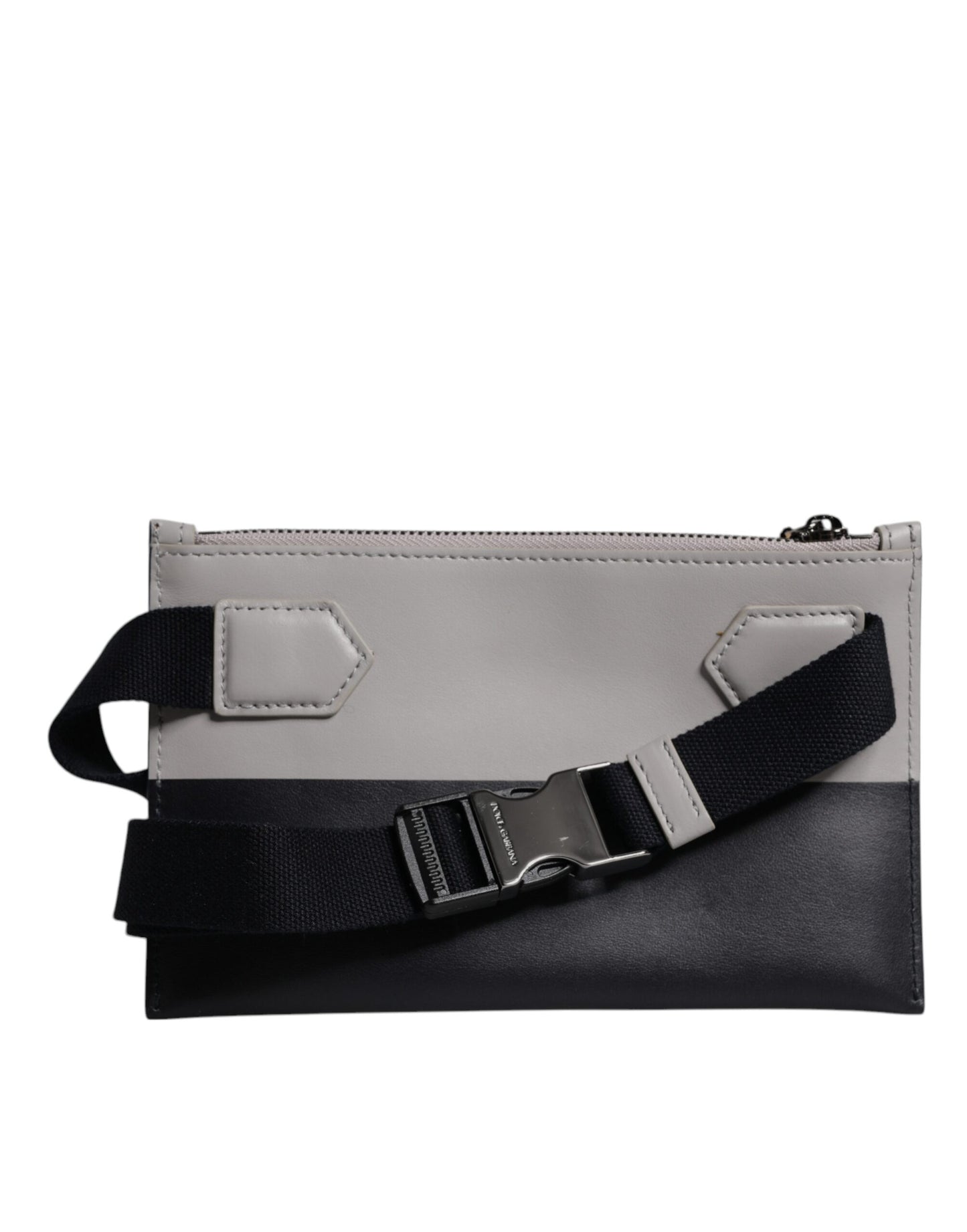 Crossbody Backpack by Dolce & Gabbana for men in calfskin leather & nylon black & white showcases a stately Calfskin Leather Nylon Crossbody Backpack design, featuring a secure zipper with stately and versatile crossbody-strap.