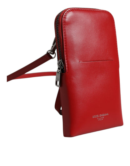 Adjustable Crossbody Shoulder & Sling Bag by Dolce & Gabbana for men in leather & metal red features a effortless chic silhouette with a secure zipper, ample , and versatile crossbody-strap & shoulder-strap for a effortless chic finish.