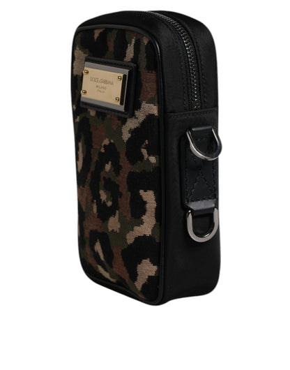 Shoulder Bag by Dolce & Gabbana for men in calfskin leather & poly cotton multicolor & jacquard features a stately silhouette, showcasing a secure zipper, ample , and stately shoulder-strap for a stately finish.