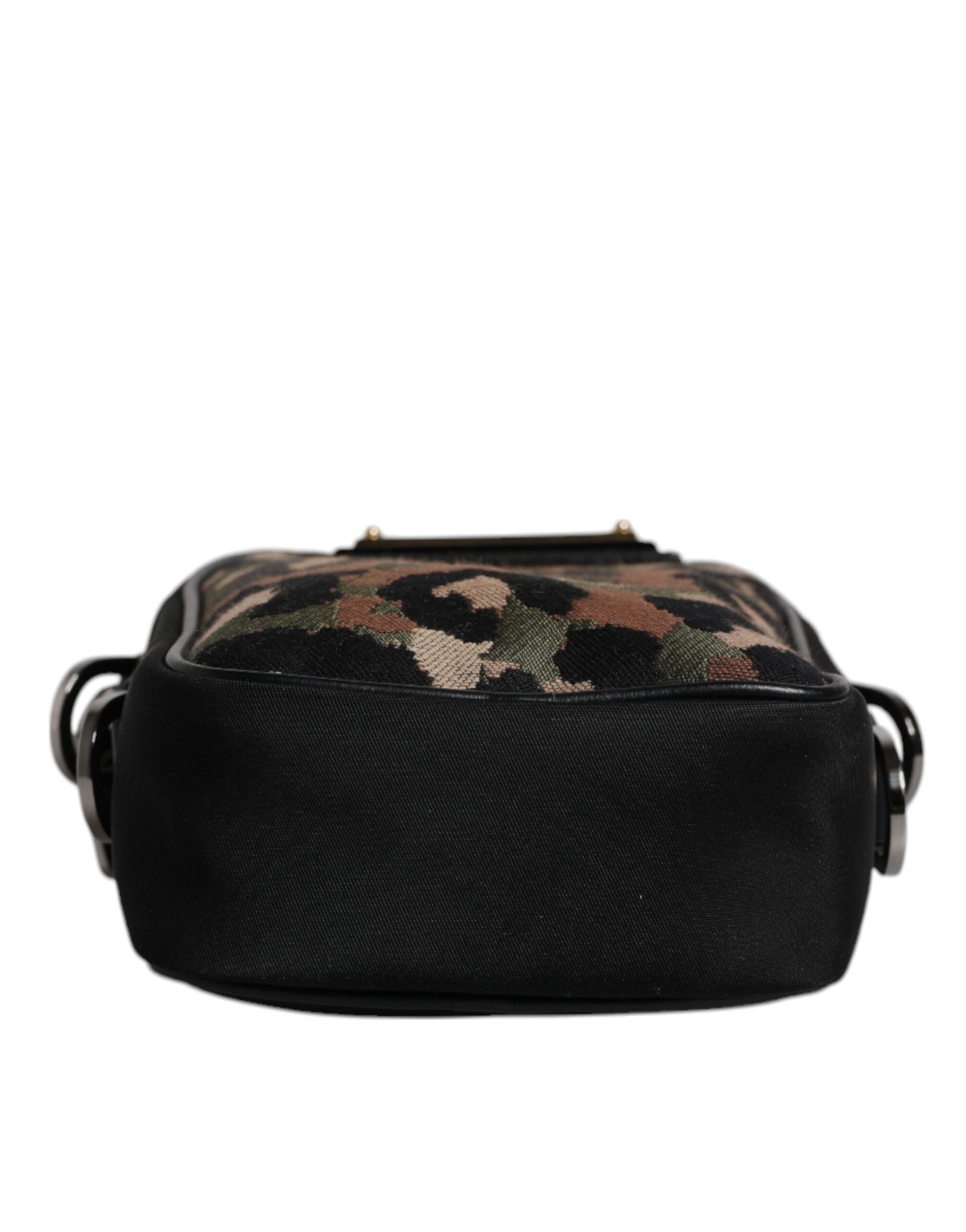 Shoulder Bag by Dolce & Gabbana for men in calfskin leather & poly cotton multicolor & jacquard features an effortlessly chic silhouette with a secure zipper, ample , and versatile shoulder-strap for effortlessly chic everyday luxury.