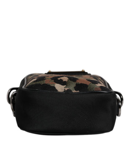 Shoulder Bag by Dolce & Gabbana for men in calfskin leather & poly cotton multicolor & jacquard features an effortlessly chic silhouette with a secure zipper, ample , and versatile shoulder-strap for effortlessly chic everyday luxury.