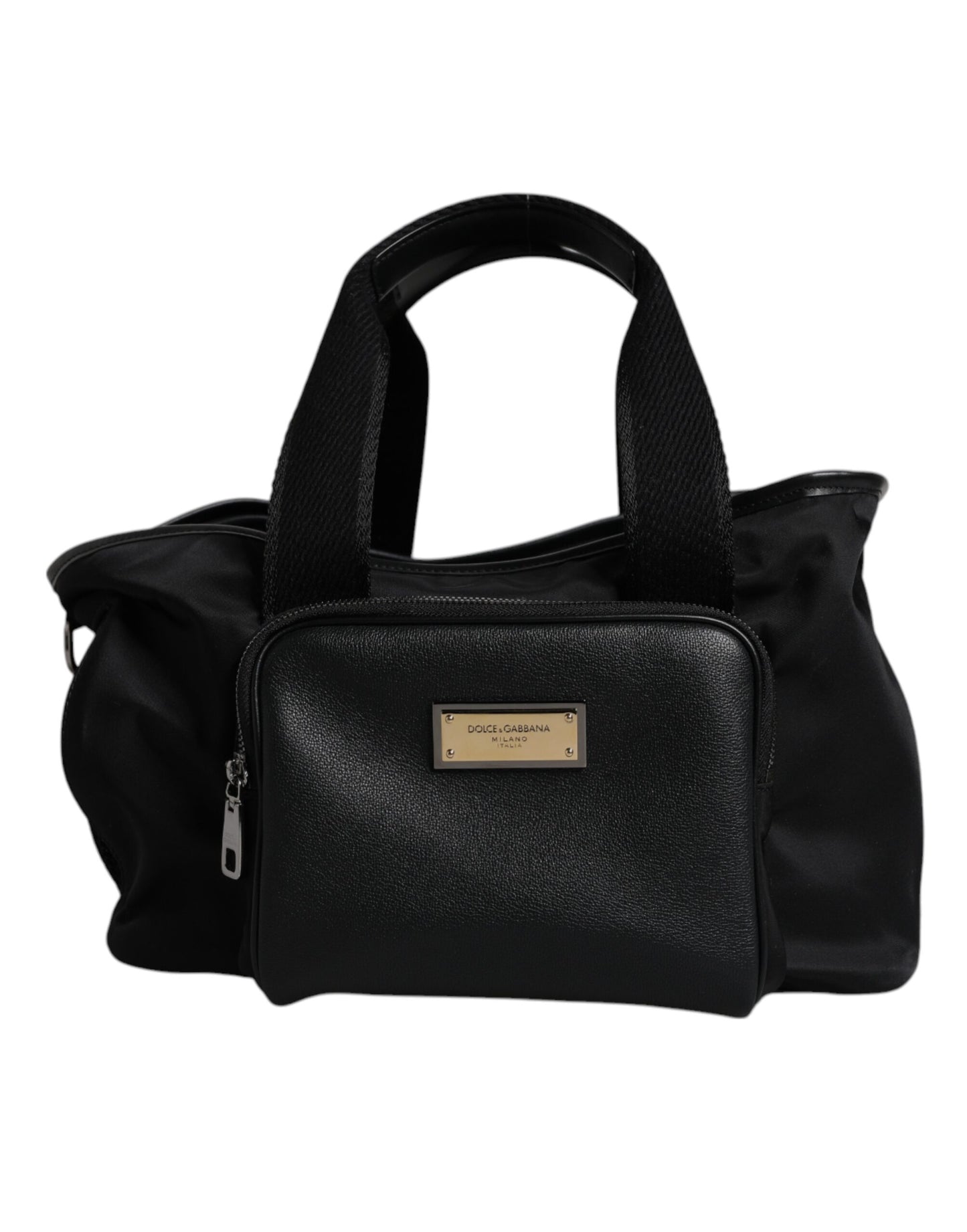 Pet Carry Backpack by Dolce & Gabbana for men in leather & nylon black & silver showcases an architectural Leather Nylon Pet Carry Backpack design, featuring a secure zipper, ample , and architectural shoulder-strap, handle, adjustable-strap & detachable-strap for a sophisticated look.