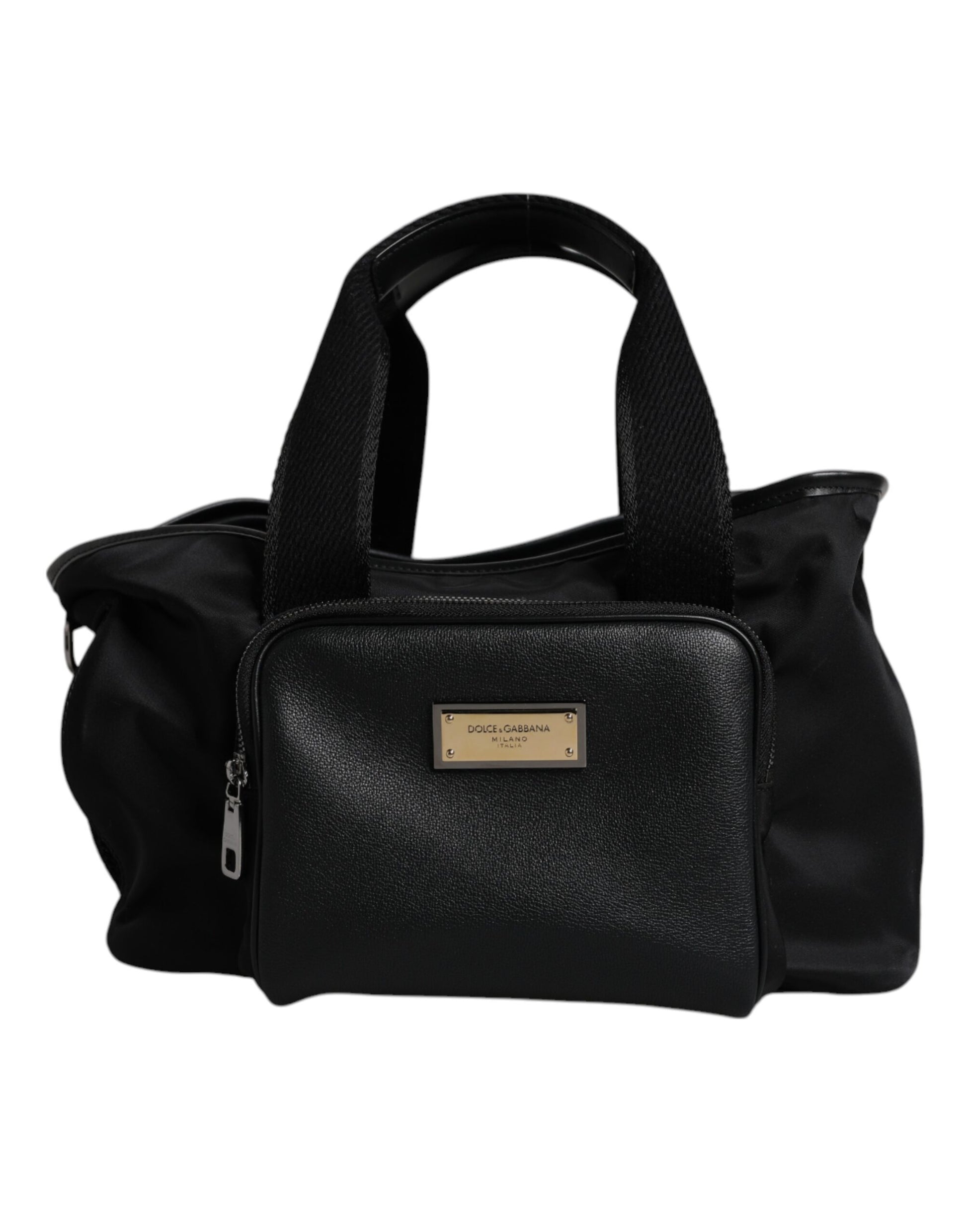 Pet Carry Backpack by Dolce & Gabbana for men in leather & nylon black & silver showcases an architectural Leather Nylon Pet Carry Backpack design, featuring a secure zipper, ample , and architectural shoulder-strap, handle, adjustable-strap & detachable-strap for a sophisticated look.