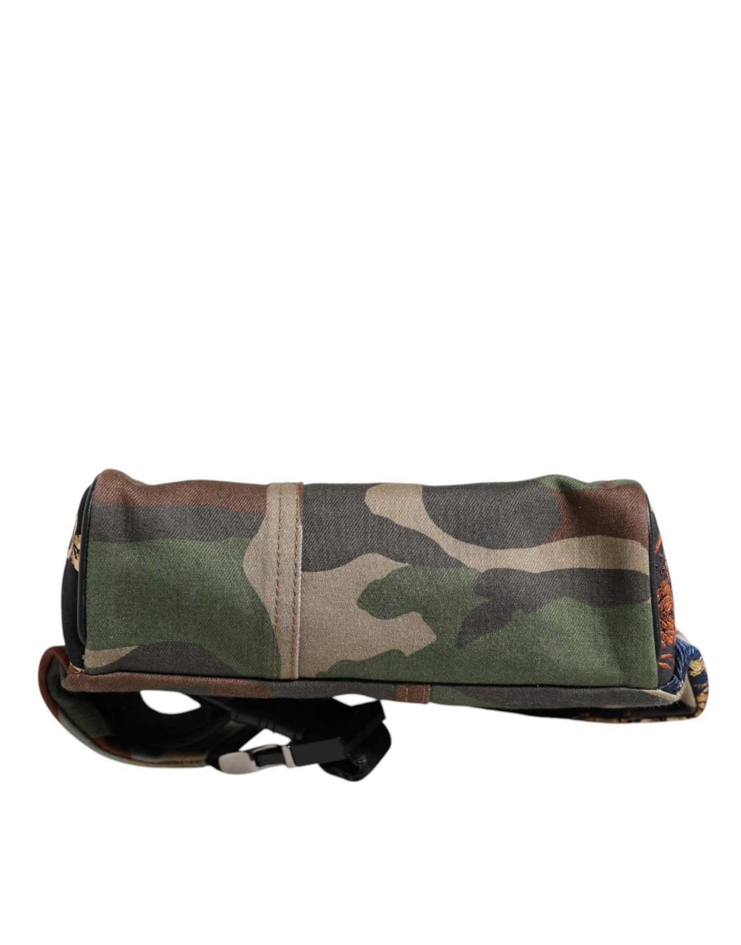 Fanny Pack Backpack by Dolce & Gabbana for men in leather & cotton multicolor, camouflage & patchwork features an stately silhouette from the Leather Cotton Fanny Pack Backpack range, with a secure zipper, ample , and versatile belt-strap.
