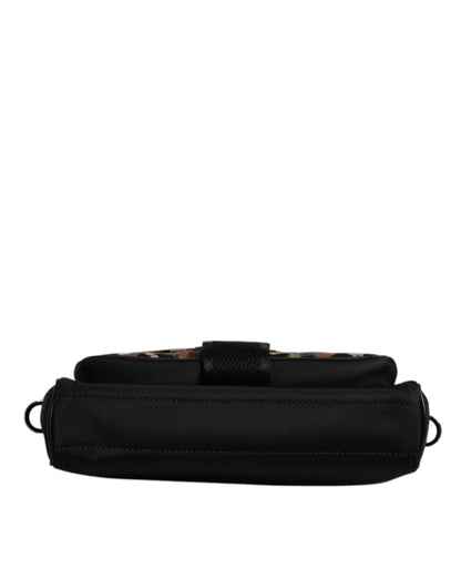 Crossbody Flap Backpack by Dolce & Gabbana for men in leather & poly cotton multicolor, silver, patterned & jacquard features a architectural Leather Poly Cotton Crossbody Flap Backpack design with a secure flap, zipper & buckle, ample , and versatile crossbody-strap, shoulder-strap, adjustable-strap & detachable-strap for a architectural finish.