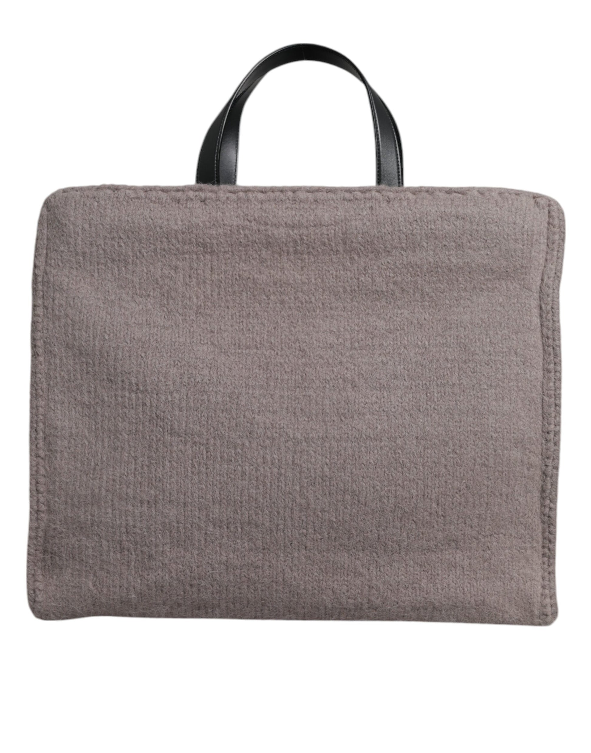 Shoulder Tote Bag by Dolce & Gabbana for men in alpaca wool & leather black & gray features a jet-set sophisticated Alpaca Wool Leather Shoulder Tote Bag design with a secure , ample , and versatile shoulder-strap & handle for a jet-set sophisticated finish.