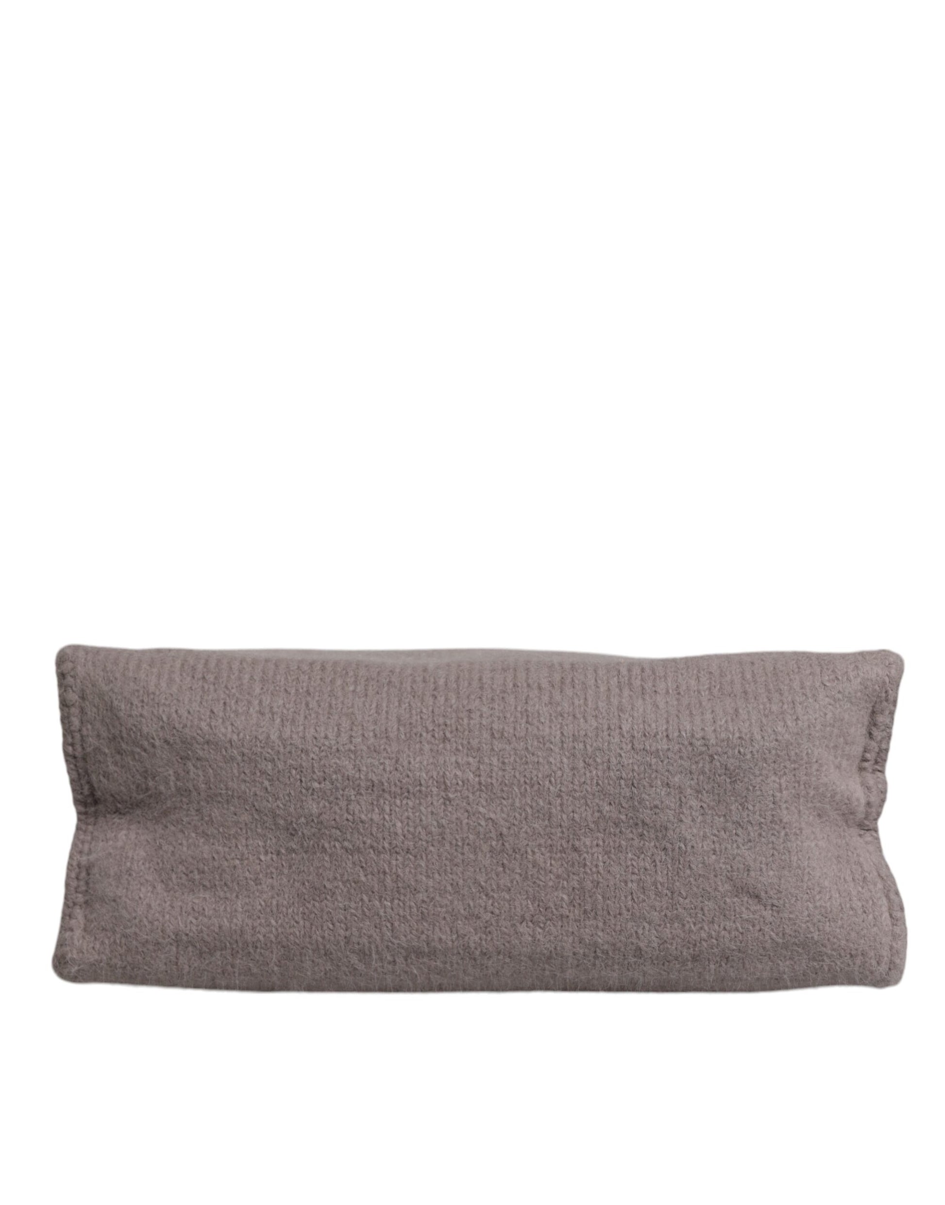 Shoulder Tote Bag by Dolce & Gabbana for men in alpaca wool & leather black & gray showcases a statuesque Alpaca Wool Leather Shoulder Tote Bag design, featuring a secure , ample , and versatile shoulder-strap & handle for a statuesque finish.